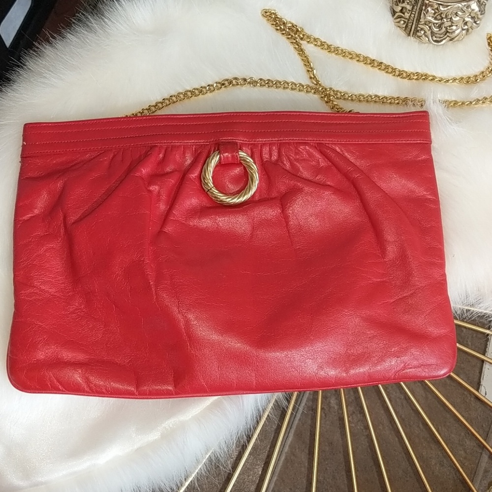 🌞2/$30 🐾Morris moskowitz vintage red handbag EUC